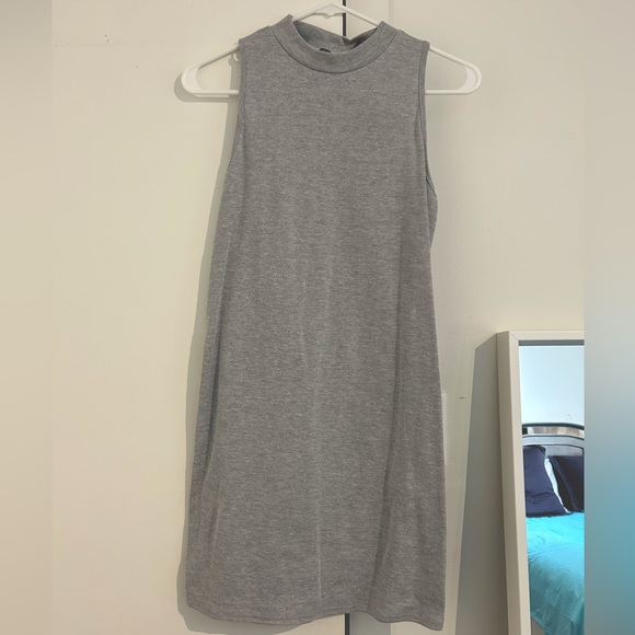 Grey Sleeveless T Shirt Dress - Picture 3 of 5